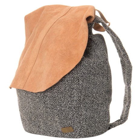 CANTÃO - MOCHILA POÁ COM DETALHE COURO - P&B