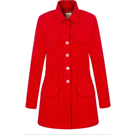 CANTÃO - PARKA SARJA MILITAR - VERMELHO CANTÃO - PARKA SARJA MILITAR - VERMELHO