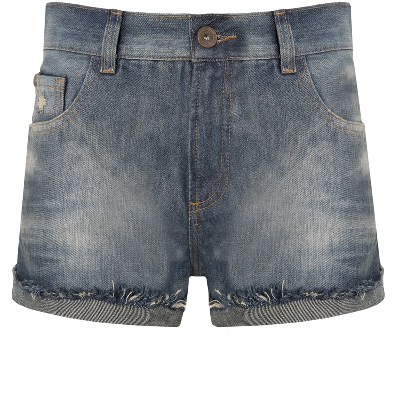 CANTÃO - SHORTS JEANS MODERNINHO BARRA VIRADA DESFIADA - STONADO