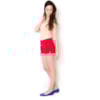 CANTÃO - SHORTS SARJA COLOR BARRA DESFIADA C/ ABERTURA LATERAL - VERMELHO