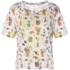 CANTÃO - T-SHIRT CROPPED ESTAMPA FLORICULTURA - BRANCO