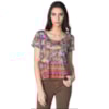 CANTÃO - T-SHIRT CROPPED ESTAMPADA COM APLICAÇÃO - VERDE