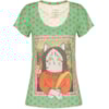 CANTÃO - T-SHIRT ESTAMPA MONA CAT - VERDE