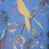 CANTÃO - T-SHIRT ESTAMPA PÁSSAROS BICOLOR - AZUL