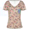 CANTÃO - T-SHIRT ESTAMPA PRIMAVERA COM BOLSO - VERMELHO