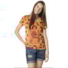 CANTÃO - T-SHIRT ESTAMPA TOMATO - LARANJA