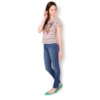 CANTÃO -  T-SHIRT ESTAMPADA BORBOLETTA FOLK - BEGE