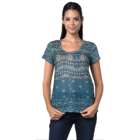 CANTÃO - T-SHIRT ESTAMPADA DECOTE U - VERDE