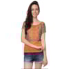 CANTÃO - T-SHIRT SILK GIPSY MANGA MORCEGO - LARANJA