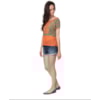 CANTÃO - T-SHIRT SILK GIPSY MANGA MORCEGO - LARANJA