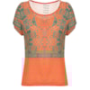 CANTÃO - T-SHIRT SILK GIPSY MANGA MORCEGO - LARANJA