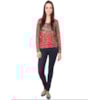CANTÃO - T-SHIRT SILK MIX IKAT MANGA LONGA - VERMELHO