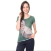 CANTÃO - T-SHIRT SILK PASSARO COM TEXTURA - KHAKI