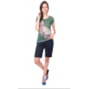 CANTÃO - T-SHIRT SILK PASSARO COM TEXTURA - VERDE