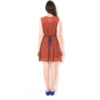 CANTÃO - VESTIDO CHIFFON SILK PATCH C/ COMBINAÇÃO - TELHA