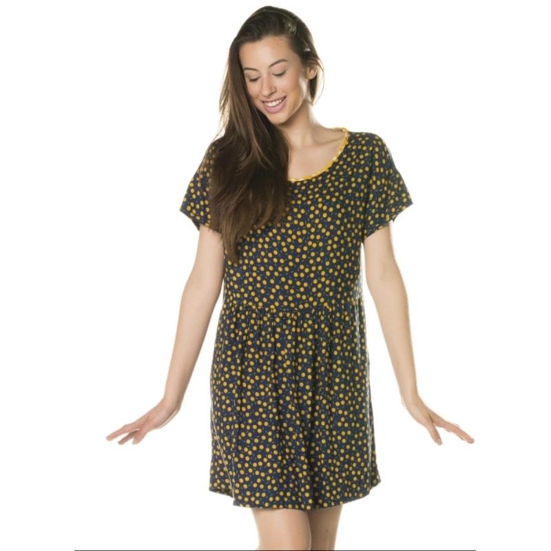 CANTÃO - VESTIDO CURTO ESTAMPA LIMONCELLO - MARINHO
