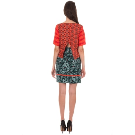 CANTÃO - VESTIDO ESTAMPADO ALL IN ONE - LARANJA CANTÃO - VESTIDO ESTAMPADO ALL IN ONE - LARANJA