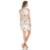 CANTÃO - VESTIDO ESTAMPADO DECOTE TRANSPASSE BOTÕES LATERAIS - OFF WHITE