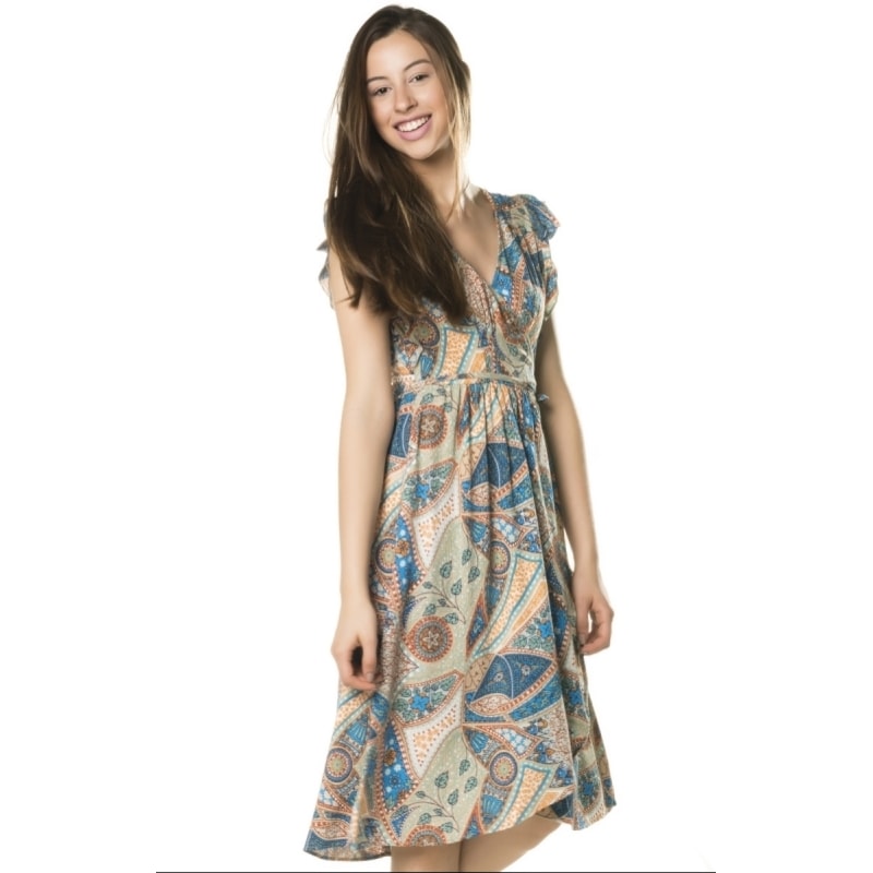 CANTÃO - VESTIDO MIDI ESTAMPADO CACHECOUR - VERDE