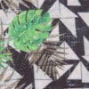 CANTÃO - VESTIDO T-SHIRT ESTAMPA TROPICAL GRÁFICA - P&B