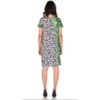 CANTÃO - VESTIDO T-SHIRT ESTAMPA TROPICAL GRÁFICA - P&B