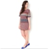 CANTÃO - VESTIDO T-SHIRT SILK MIX PATCHWORK - LARANJA