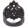 CAPITOLLIOM - ANEL PRATA OVAL TEXTURA PEDRA CENTRAL OVAL - PRETO