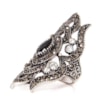 CAPITOLLIUM - ANEL FORMATO CHAVES STRASS MEIO - PRETO