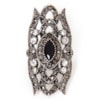 CAPITOLLIUM - ANEL FORMATO CHAVES STRASS MEIO - PRETO