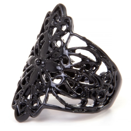 CAPITOLLIUM - ANEL METAL COLOR RENDA - PRETO