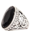 CAPITOLLIUM - ANEL PEDRA OVAL GRANDE BORDA STRASS - PRETO