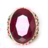 CAPITOLLIUM - ANEL PEDRA OVAL GRANDE BORDA STRASS - VINHO
