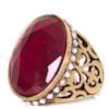 CAPITOLLIUM - ANEL PEDRA OVAL GRANDE BORDA STRASS - VINHO