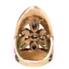 CAPITOLLIUM - ANEL PLACA OVAL GRANDE 3 PEDRAS - CRISTAL