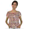 CAPITOLLIUM - BATA ESTAMPADA DECOTE OMBRO A OMBRO DETALHE RENDA - TURQUESA CAPITOLLIUM - BATA ESTAMPADA DECOTE OMBRO A OMBRO DETALHE RENDA - TURQUESA