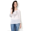 CAPITOLLIUM - BATA VISCOSE BORDADO DECOTE E PUNHO - BRANCO