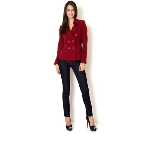 CAPITOLLIUM - BLAZER LÃ BOUCLÊ ABOTOAMENTO DUPLO - VERMELHO