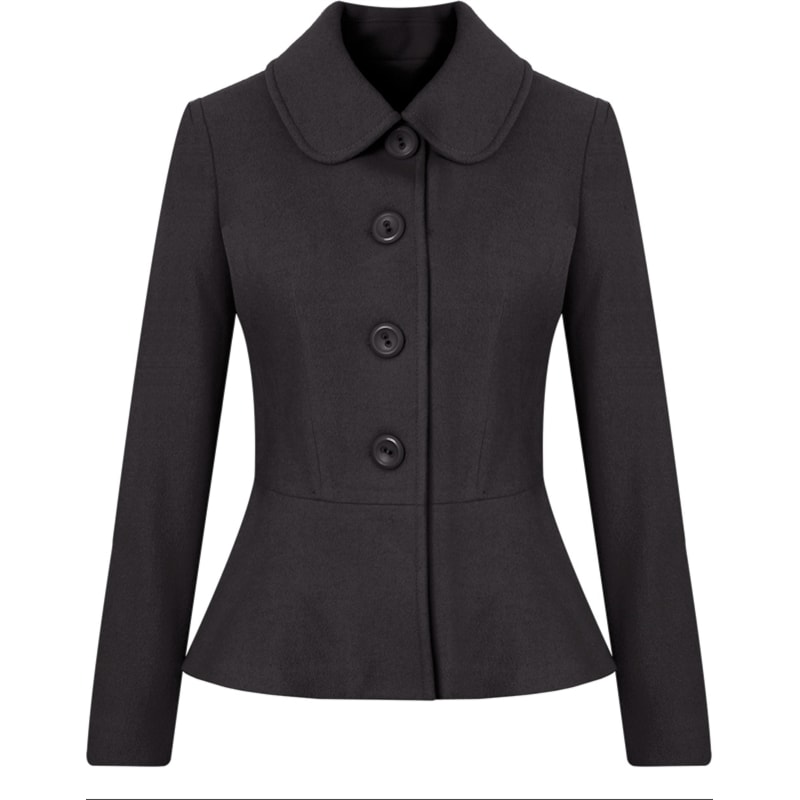 CAPITOLLIUM - BLAZER LÃ PEPLUM - PRETO
