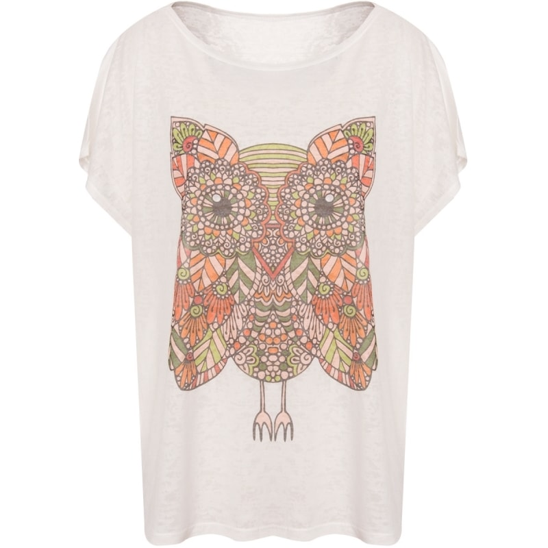 CAPITOLLIUM - BLUSA AMPLA CORUJA VITRAL - OFF WHITE
