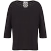 CAPITOLLIUM - BLUSA AMPLA DETALHE GUIPIR COSTAS - PRETO