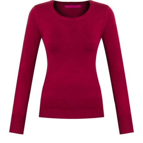 CAPITOLLIUM - BLUSA AUGUSTA TRICOT VISCOSE DEC REDONDO M/L - CEREJA