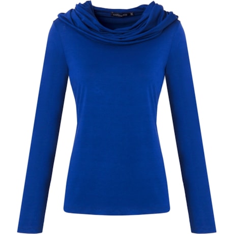 CAPITOLLIUM - BLUSA BASICA GOLA BOBA - AZUL