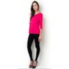 CAPITOLLIUM - BLUSA BÁSICA M 3/4 DEC. REDONDO - PINK