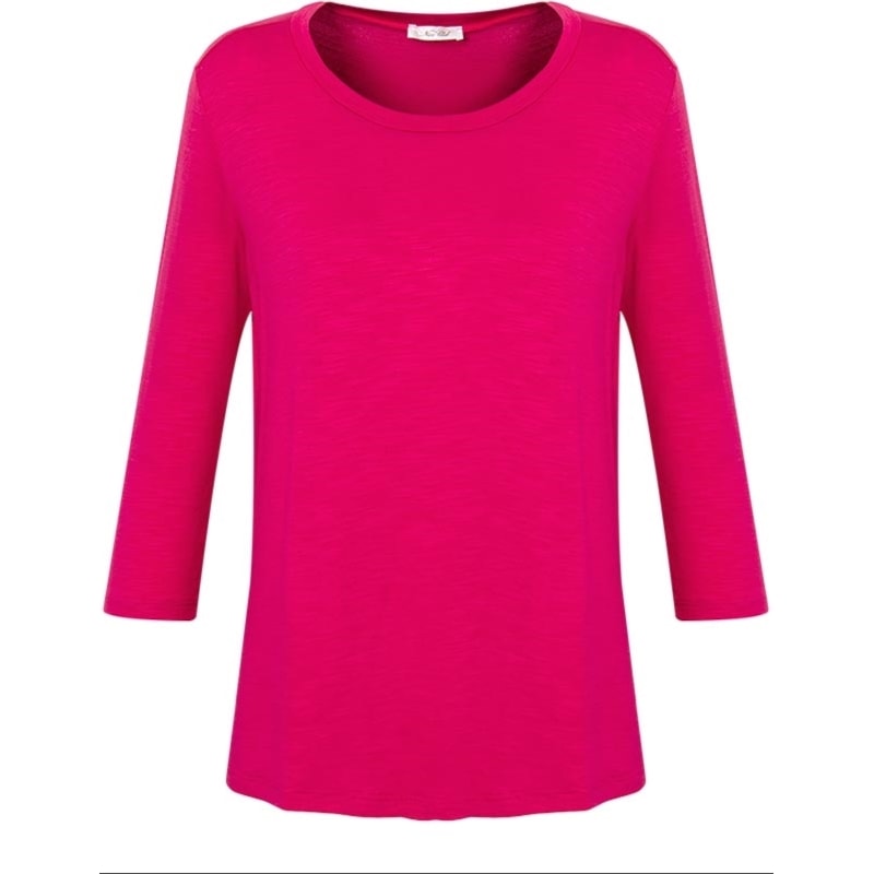 CAPITOLLIUM - BLUSA BÁSICA M 3/4 DEC. REDONDO - PINK