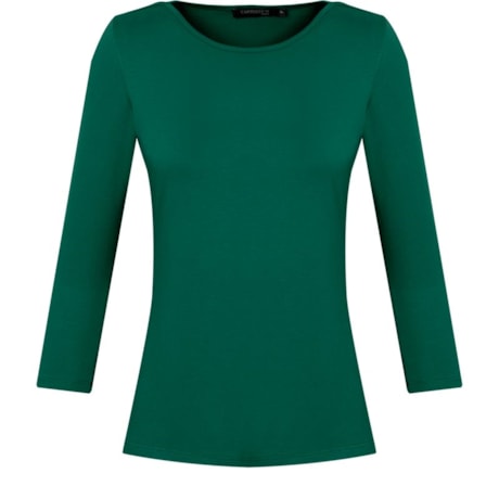 CAPITOLLIUM - BLUSA BÁSICA MANGA 3/4 PREMIUM - VERDE CAPITOLLIUM - BLUSA BÁSICA MANGA 3/4 PREMIUM - VERDE