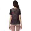 CAPITOLLIUM - BLUSA CAMURÇA COM TELA TRABALHADA - PRETO