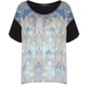 CAPITOLLIUM - BLUSA CASHIMERE BICOLOR  MONTEREY - PRETO