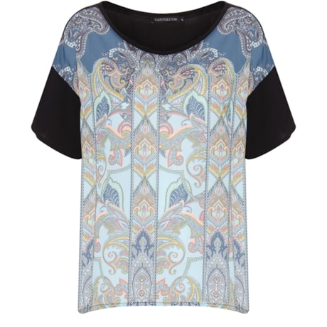 CAPITOLLIUM - BLUSA CASHIMERE BICOLOR  MONTEREY - PRETO CAPITOLLIUM - BLUSA CASHIMERE BICOLOR  MONTEREY - PRETO