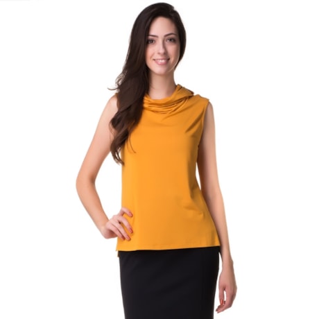 CAPITOLLIUM - BLUSA CAVADA GOLA ROULE - PRETO