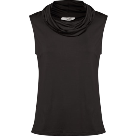 CAPITOLLIUM - BLUSA CAVADA GOLA ROULE - PRETO